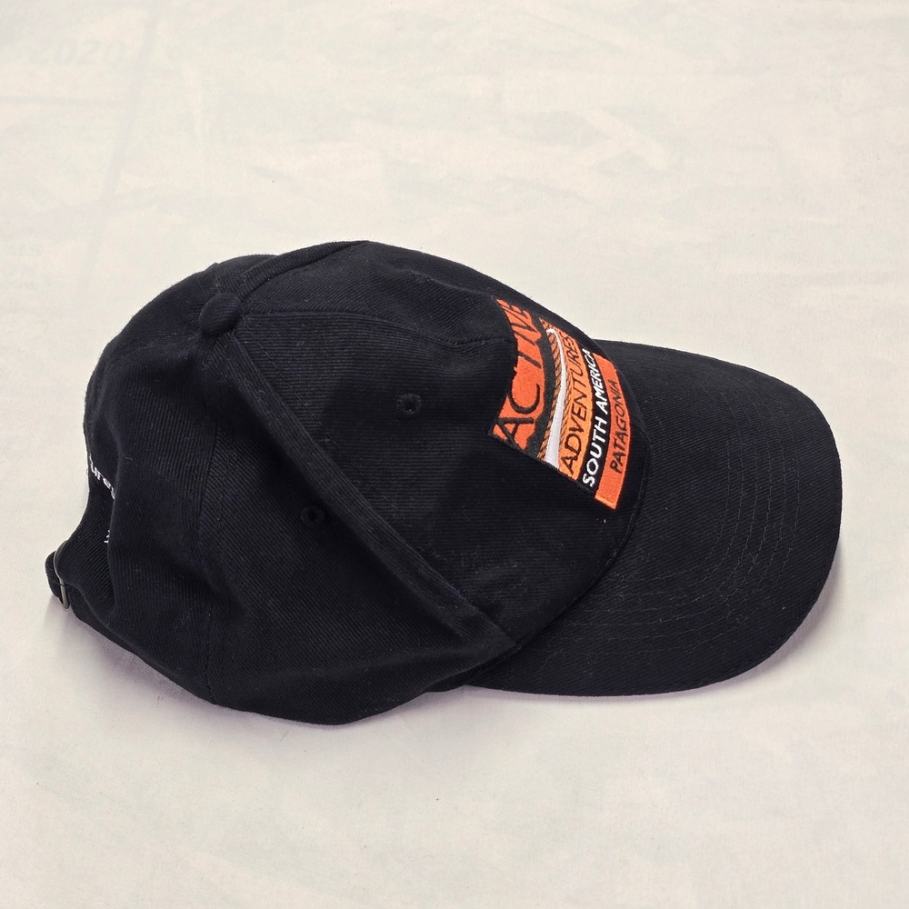 Patagonia Hat Active Adventures South America Black Baseball Cap Strapback Hat - Picture 2 of 6